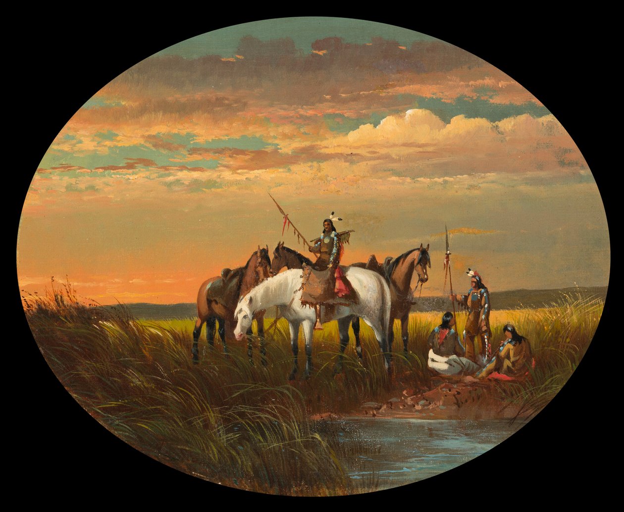 Une halte dans la prairie pour fumer, vers 1870 - John Mix Stanley
