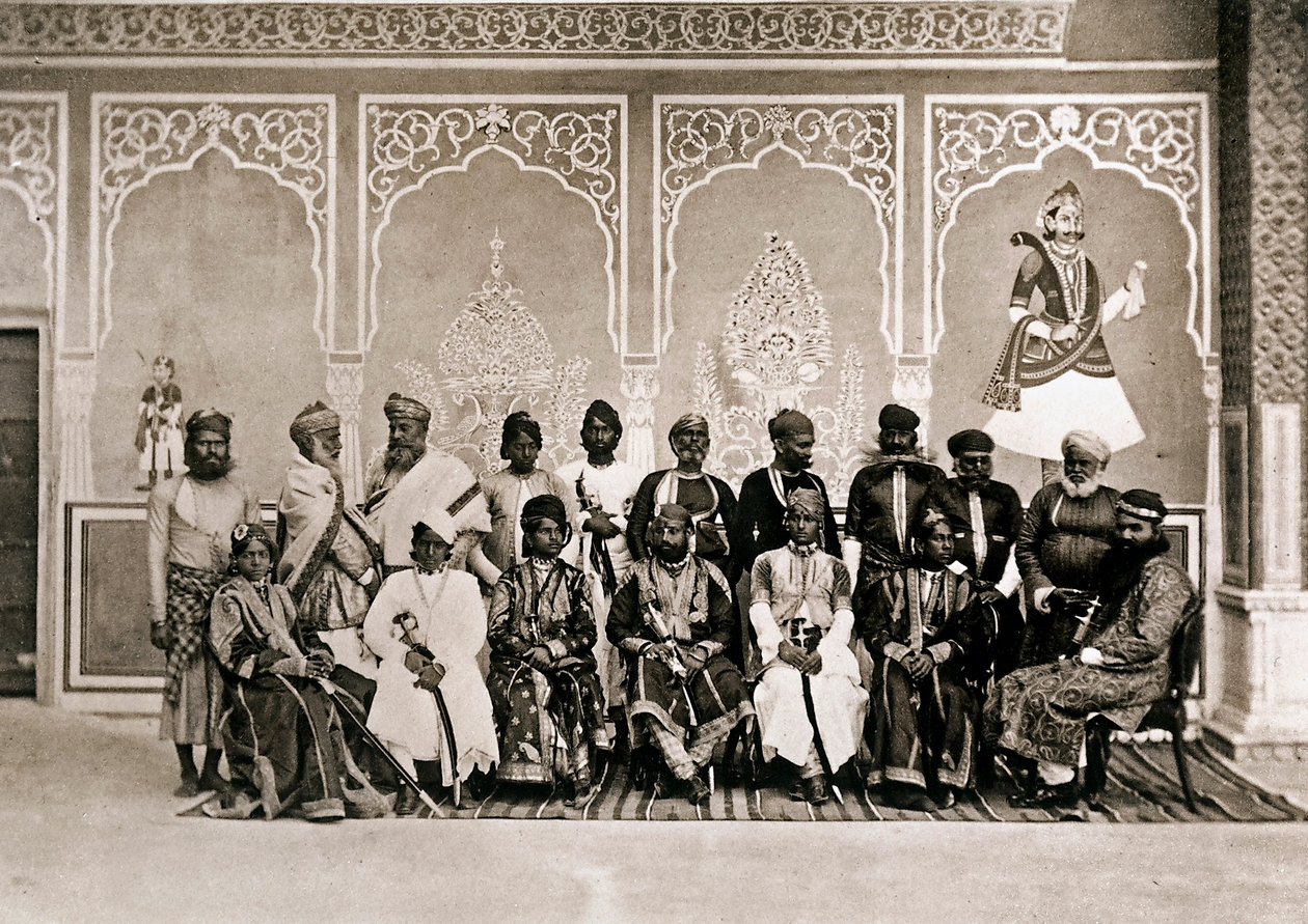 Les hommes de la cour de Ram Singh III, Maharaja de Jaipur - John Murray