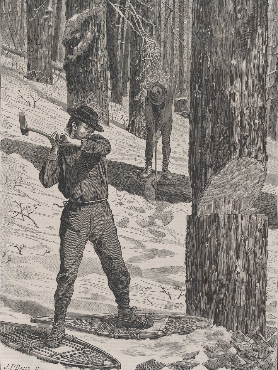 Exploitation forestière en hiver Every Saturday, Vol. II, New Series, 28 janvier 1871 - John Parker Davis