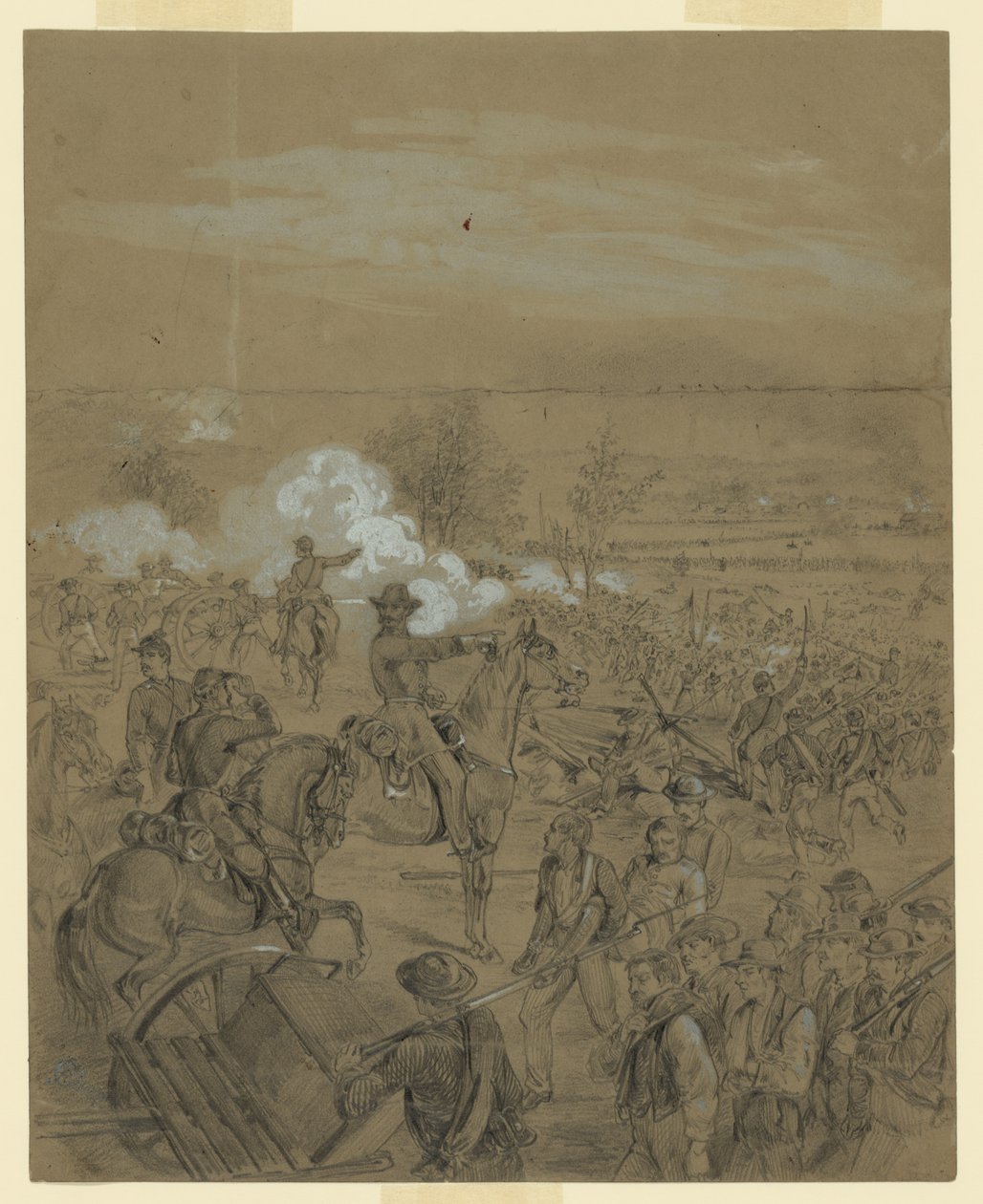 Un officier dirigeant ses troupes au combat LCCN2004661334 - John R. Chapin
