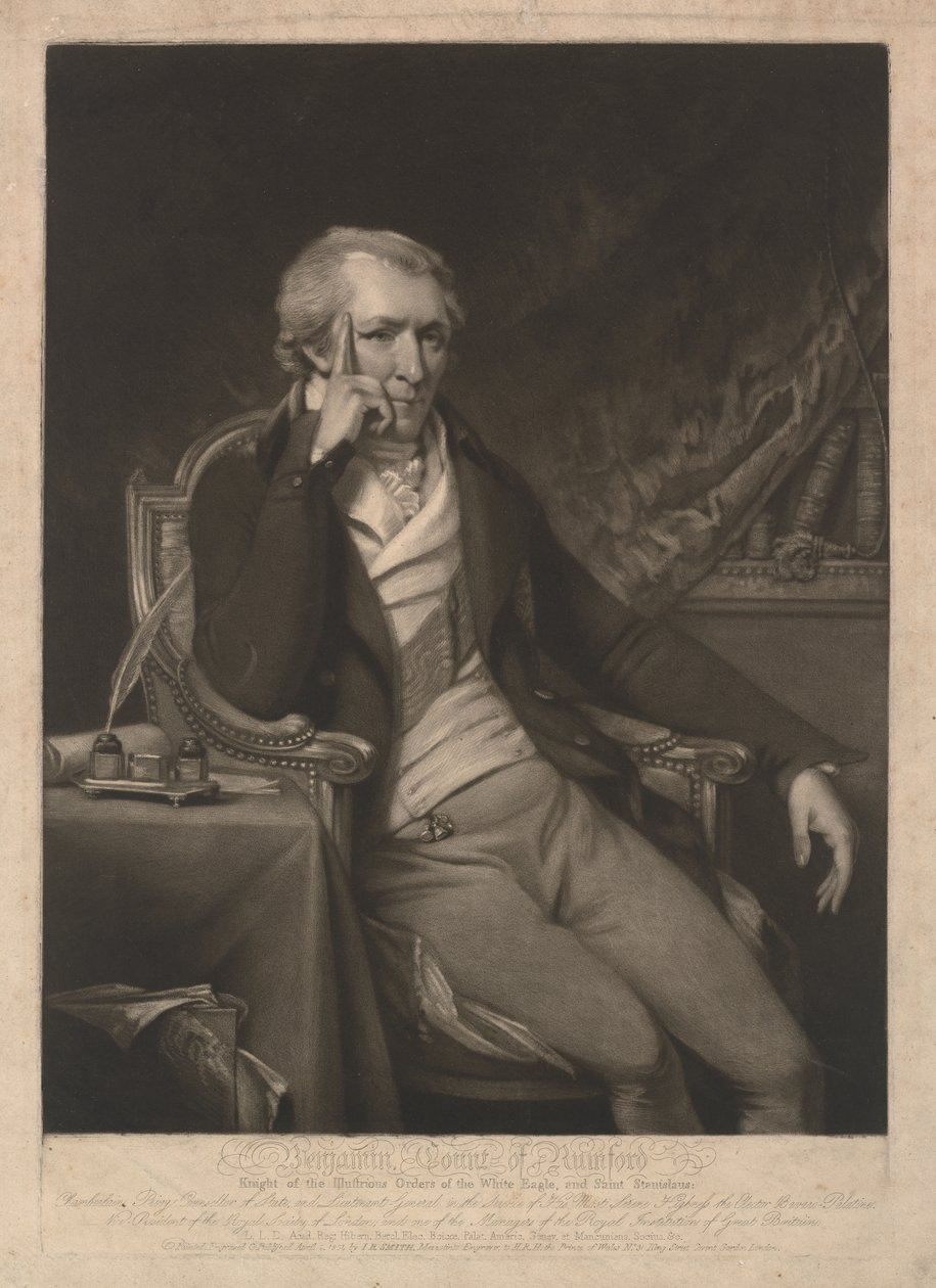 Benjamin Thompson, comte de Rumford - John Raphael Smith