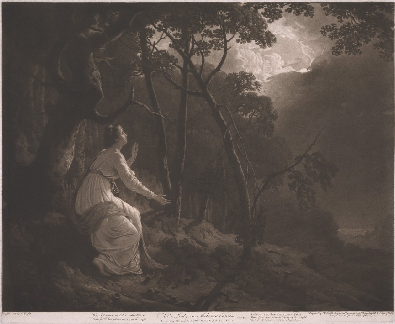 La dame dans le Comus de Milton - John Raphael Smith