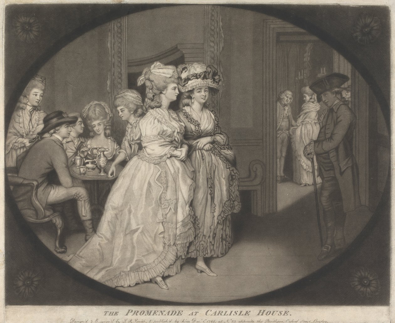 La promenade à Carlisle House - John Raphael Smith