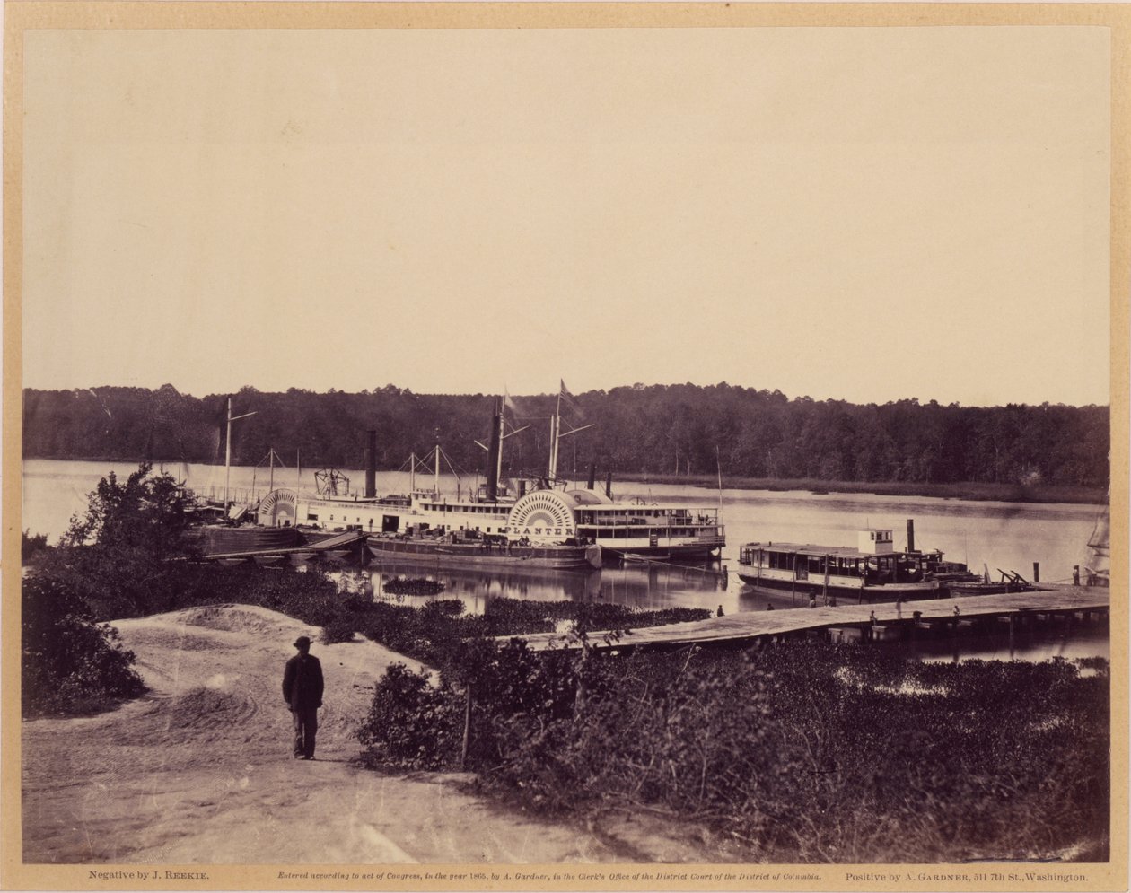 Bateau de ravitaillement médical, Appomattox Landing, Virginie, extrait du Gardner