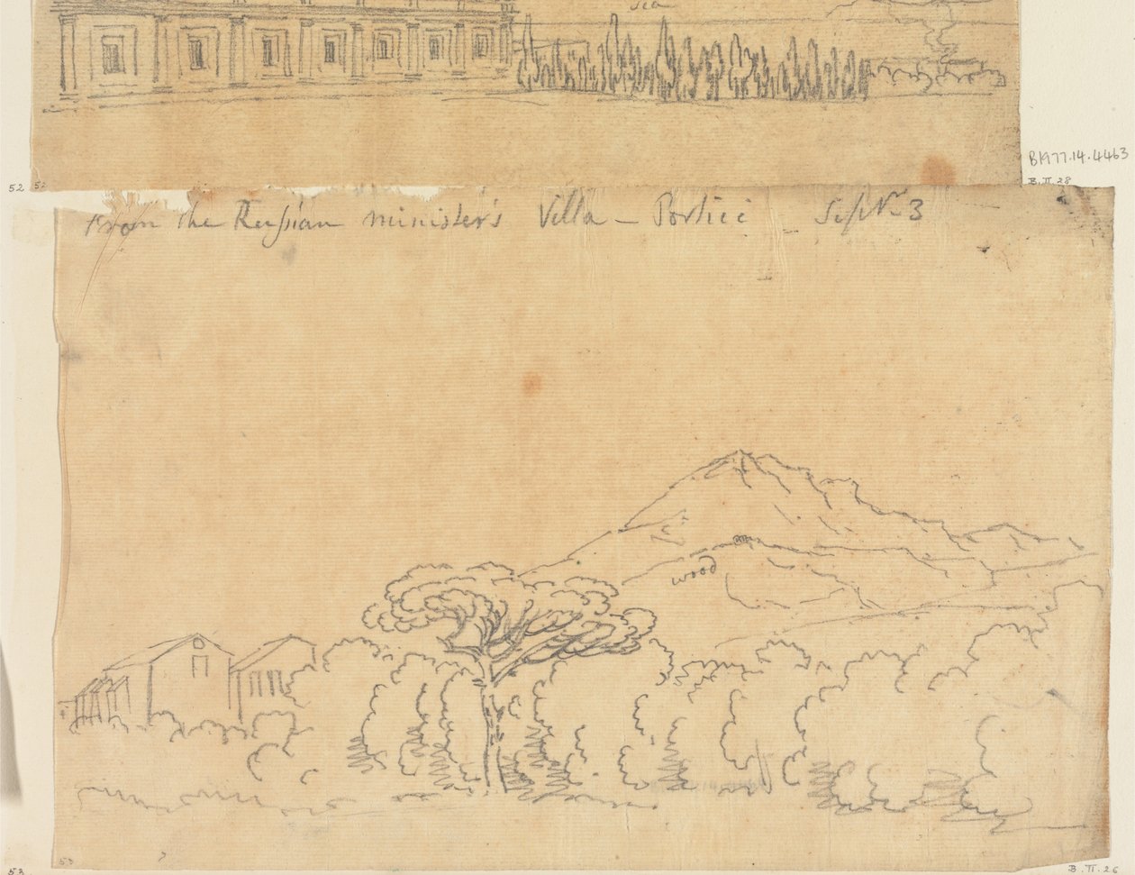De la villa du ministre russe, Portici, 3 septembre - John Robert Cozens