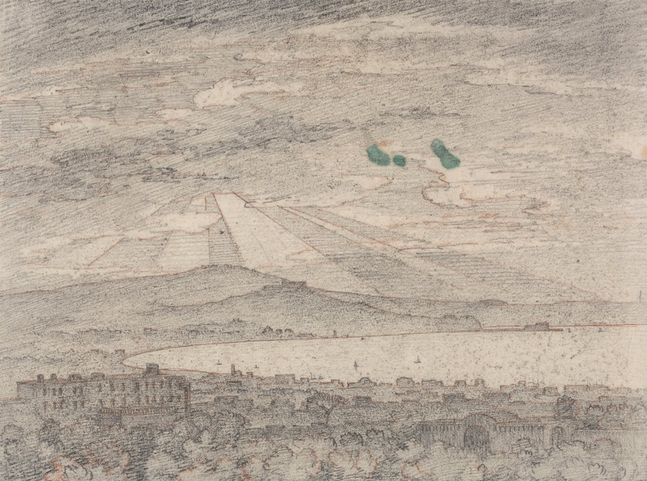 Naples depuis la villa de Sir William Hamilton, Portici - John Robert Cozens