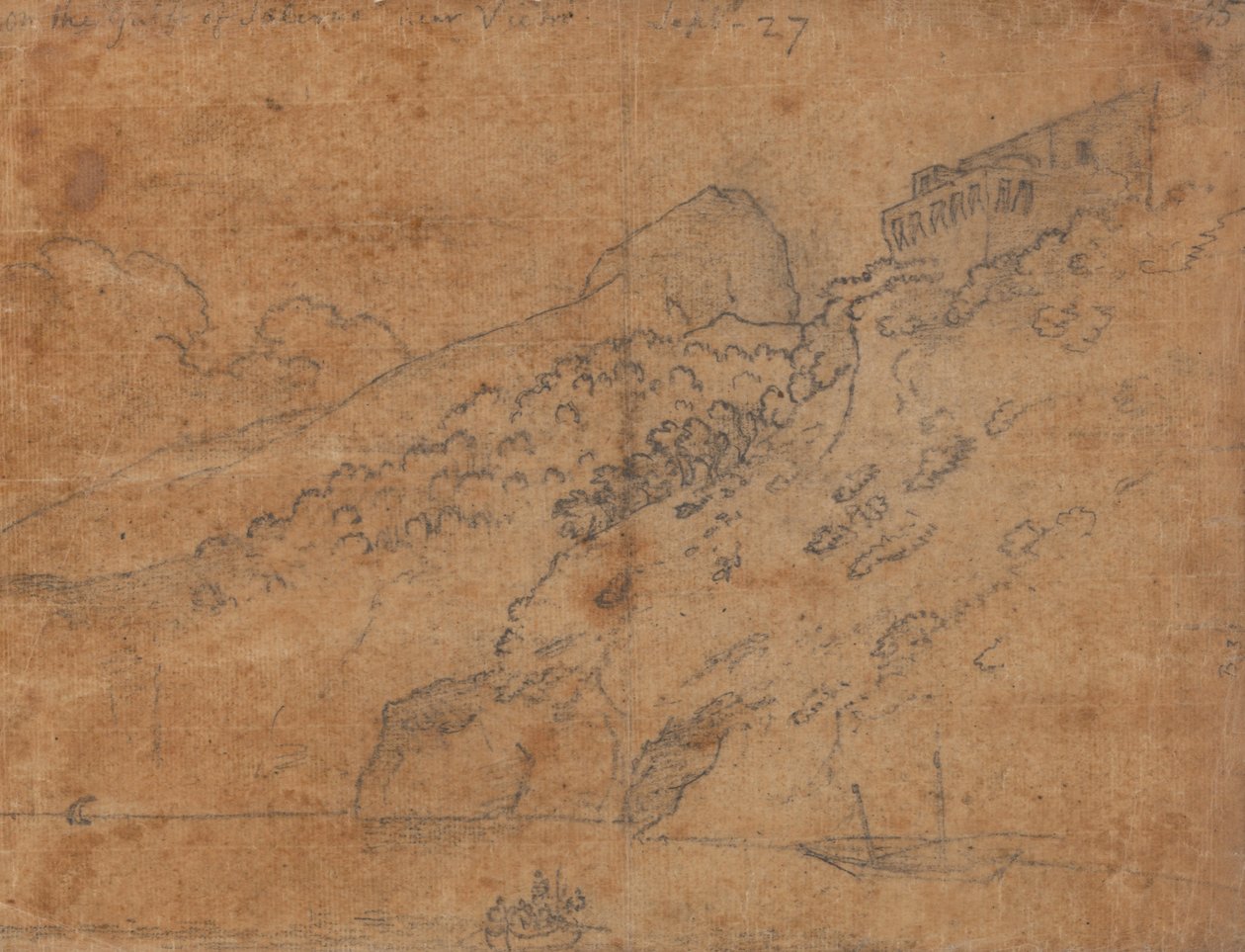 Dans le golfe de Salerne, près de Vietri, le 27 septembre - John Robert Cozens
