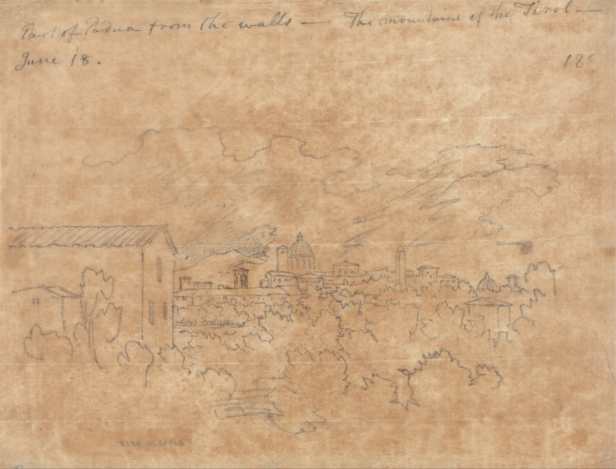 Une partie de Padoue vue des remparts - John Robert Cozens