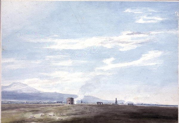 Vestiges sépulcraux dans la campagne près de Rome, vers 1783 - John Robert Cozens