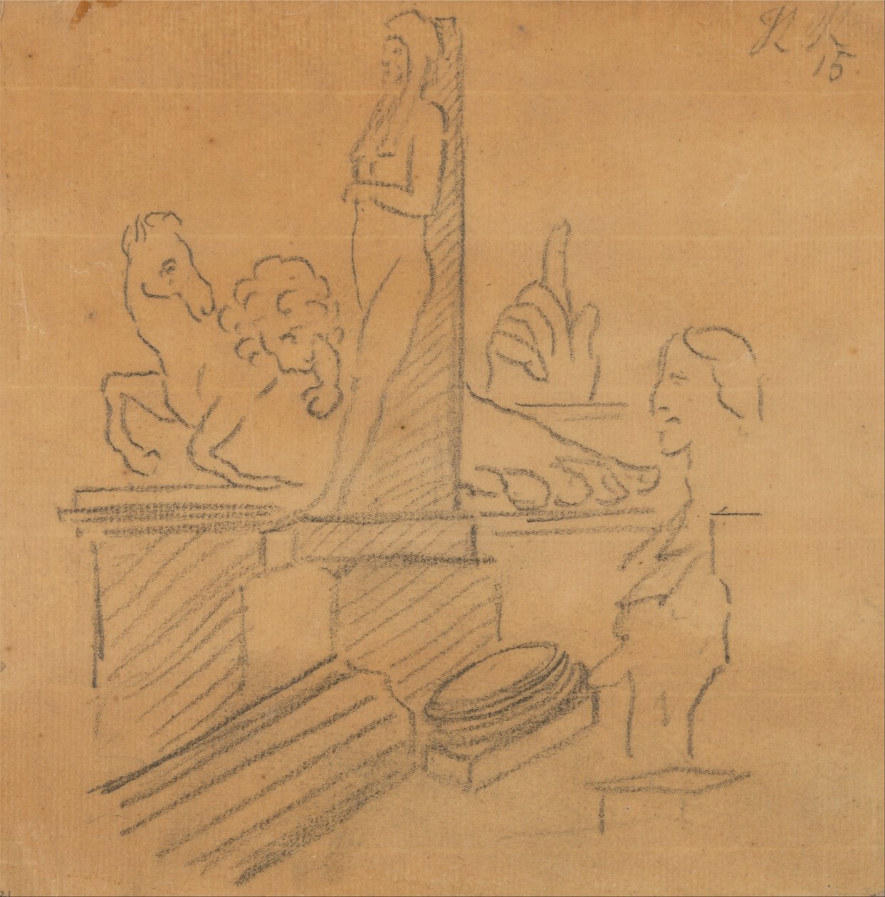 Statues et ruines - John Robert Cozens