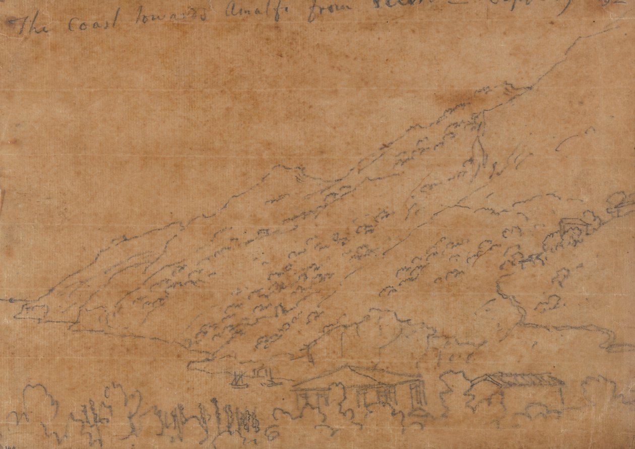 La côte vers Amalfi depuis Vietri, 19 septembre - John Robert Cozens