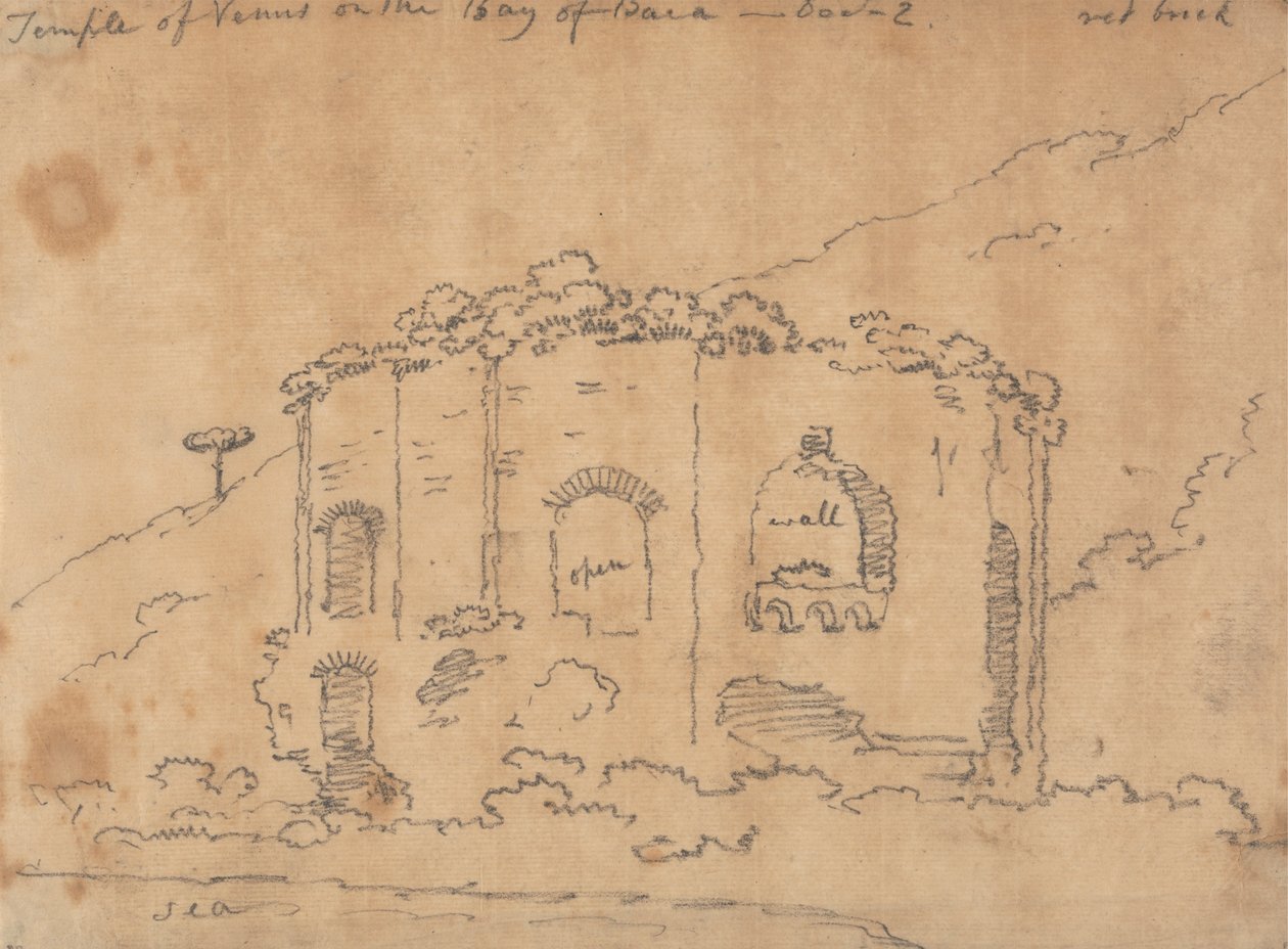 Le Temple de Vénus sur la baie de Baia, 2 décembre - John Robert Cozens