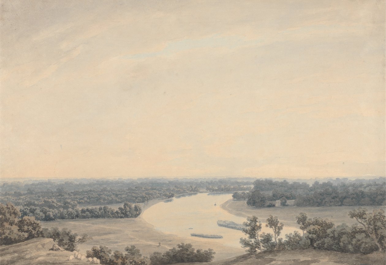 La Tamise depuis Richmond Hill en regardant vers le sud-ouest - John Robert Cozens