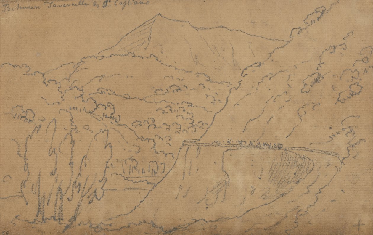 Haut : Entre Tavernelle et Capriano ; Bas : Lago di Bolsena - John Robert Cozens