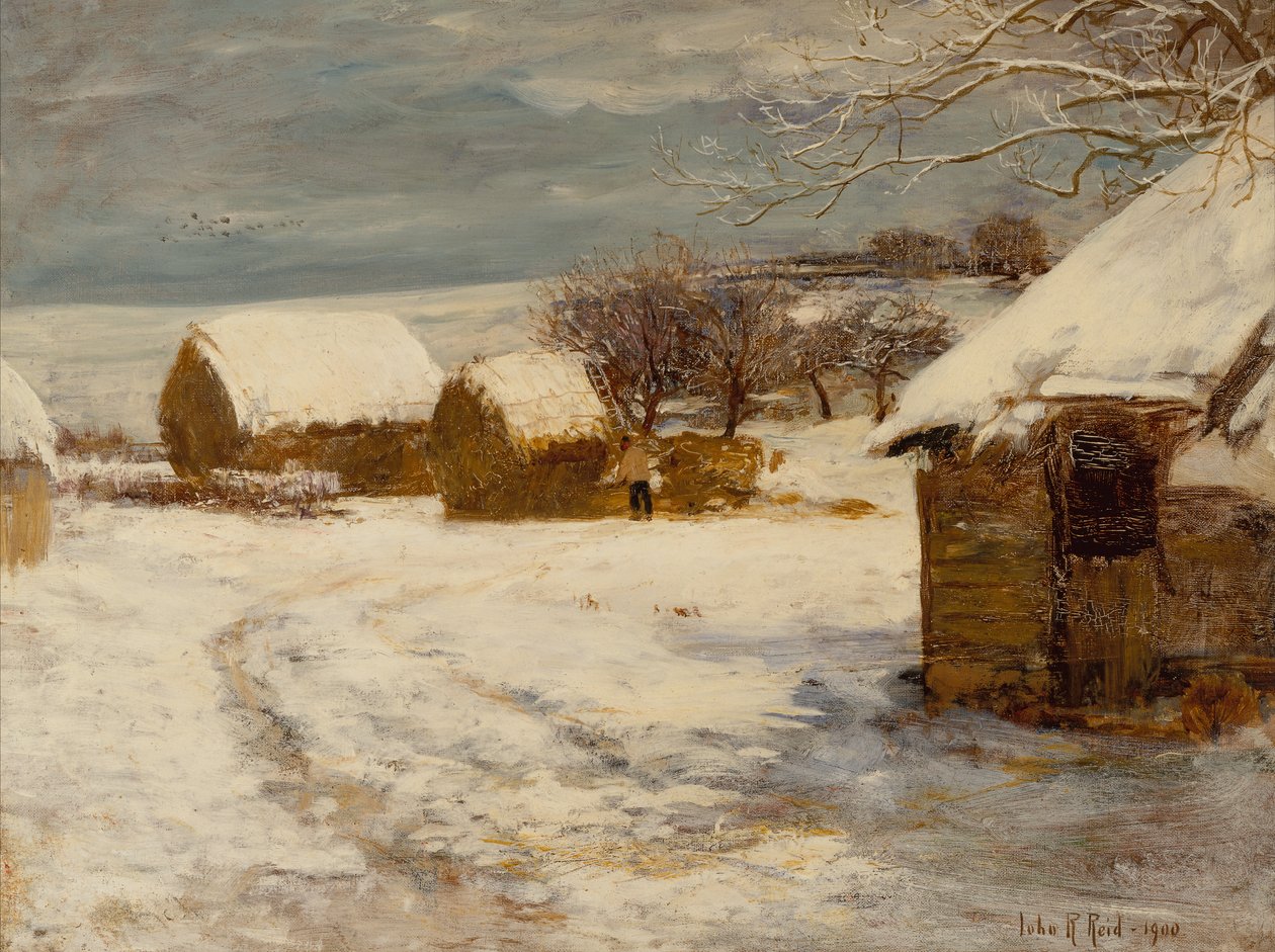 Une ferme en hiver - John Robertson Reid