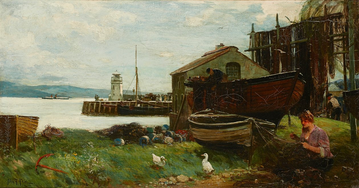 Réparation des filets, Ardrishaig - John Robertson Reid