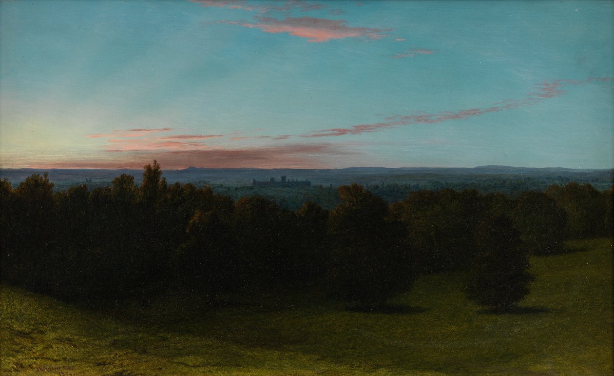 Près de Llangollen, Nord du Pays de Galles (huile sur carton) - John Rogers Herbert