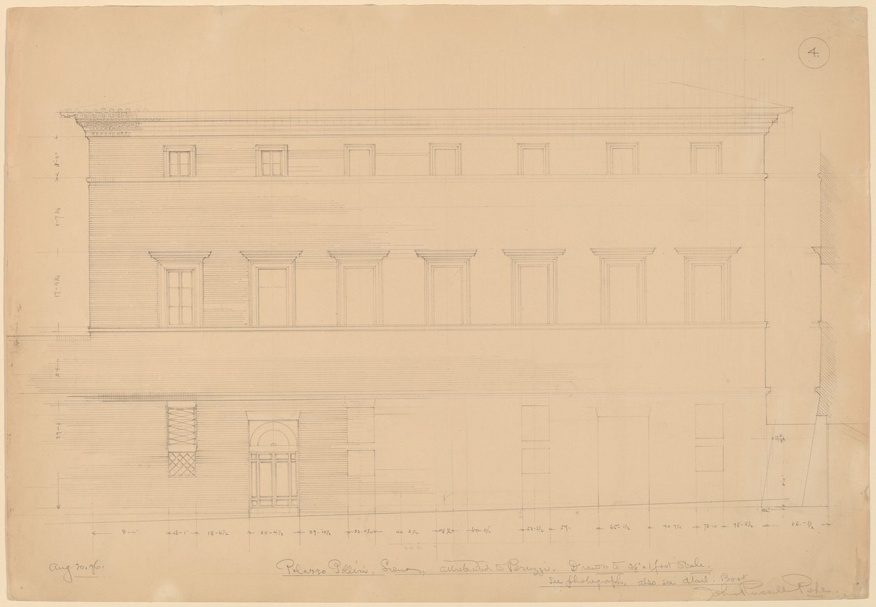 Palazzo Pollini, Sienne, attribué à Peruzzi - John Russell Pope