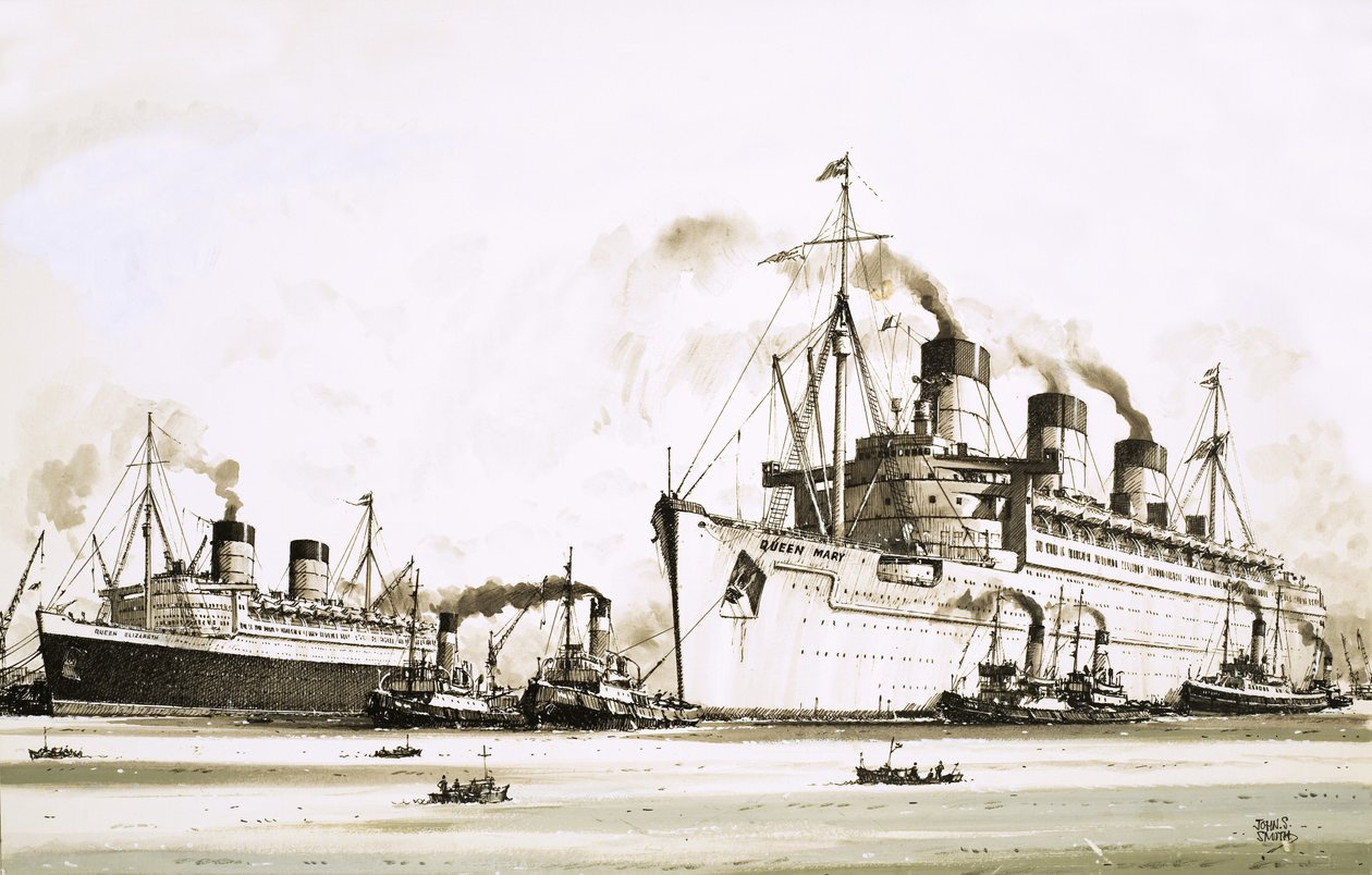 Le Queen Elizabeth et le Queen Mary - John S. Smith