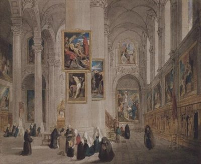 Intérieur d'une Église à Saint-Rombaut Malines