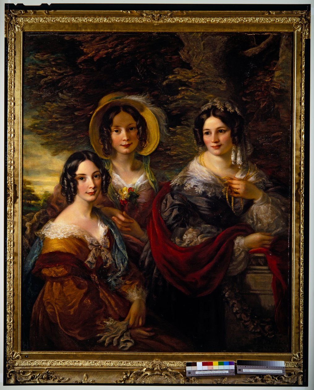 Portrait de Frances, Charlotte et Catherine Voules - John Scarlett Davis