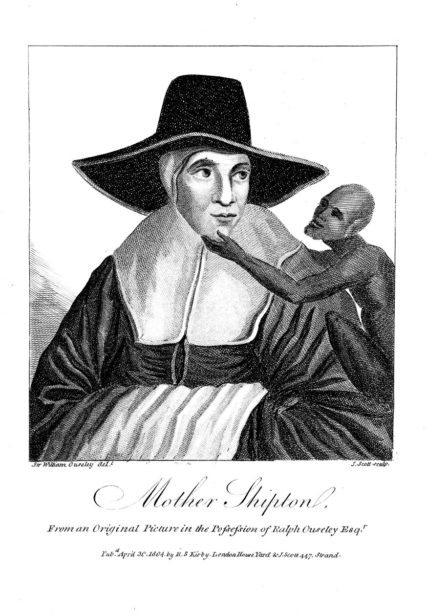 Mother Shipton 1488-vers 1560, sorcière et prophétesse anglaise, 1804 - John Scott