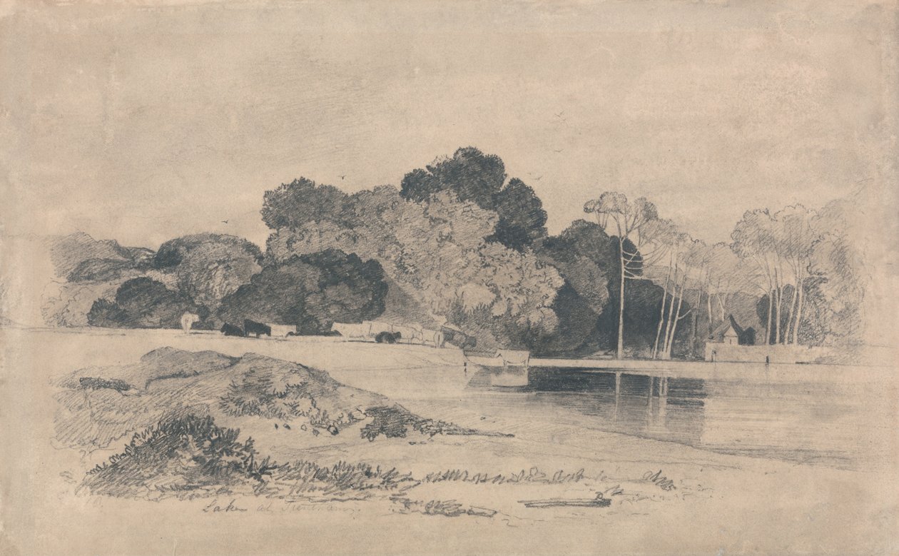 Lac de Trentham, Staffordshire - John Sell Cotman