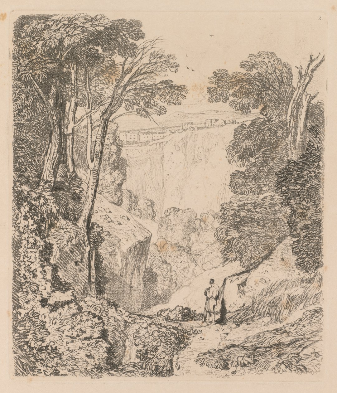 Liber Studiorum : Planche 2, Vue de Clifton - John Sell Cotman