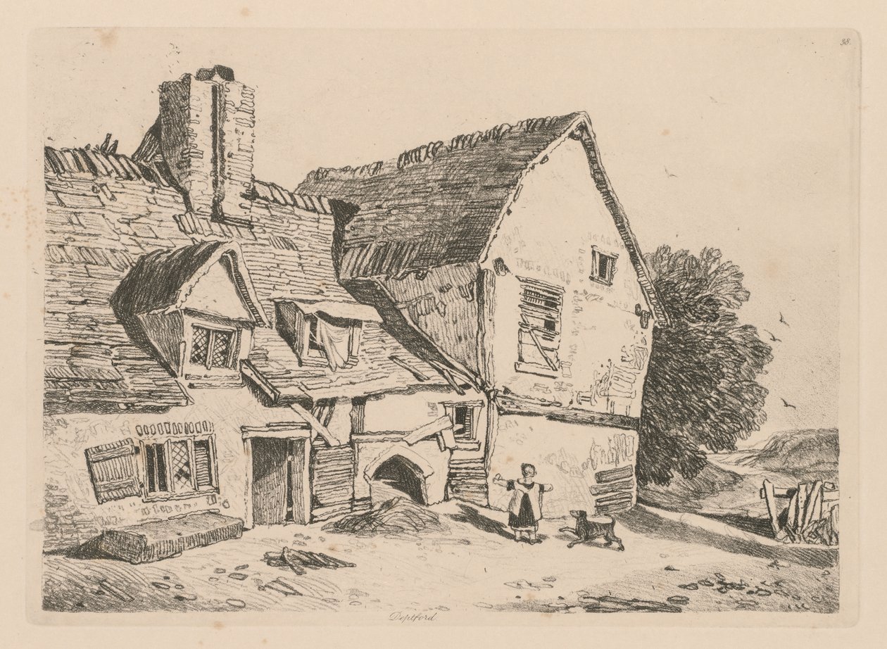 Liber Studiorum : Planche 38, Vue à Deptford - John Sell Cotman