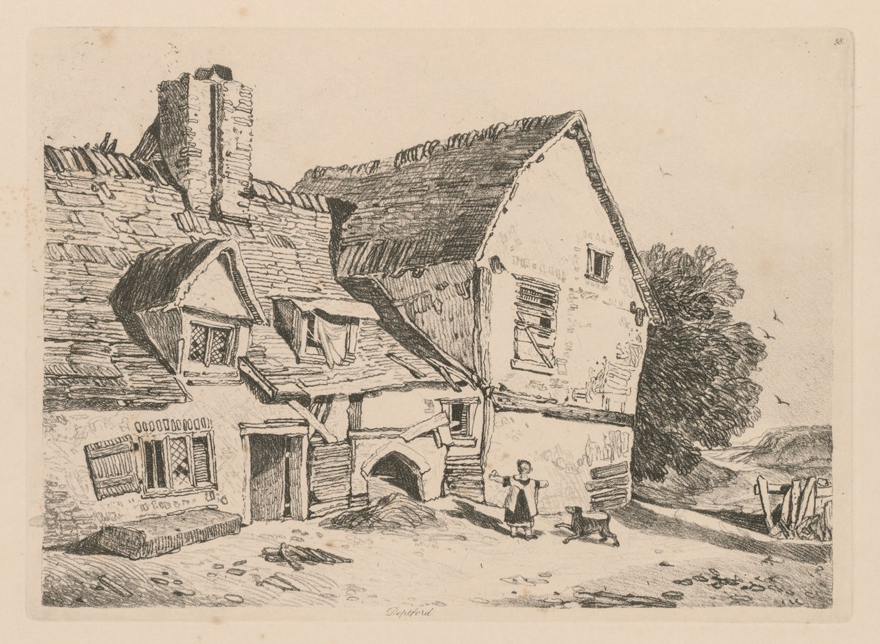 Liber Studiorum : Planche 38, Vue à Deptford, 1838 - John Sell Cotman