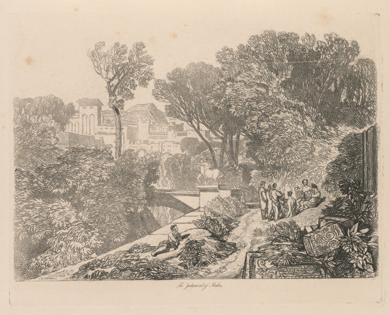 Liber Studiorum : Planche 6, Le Jugement de Midas, 1838 - John Sell Cotman