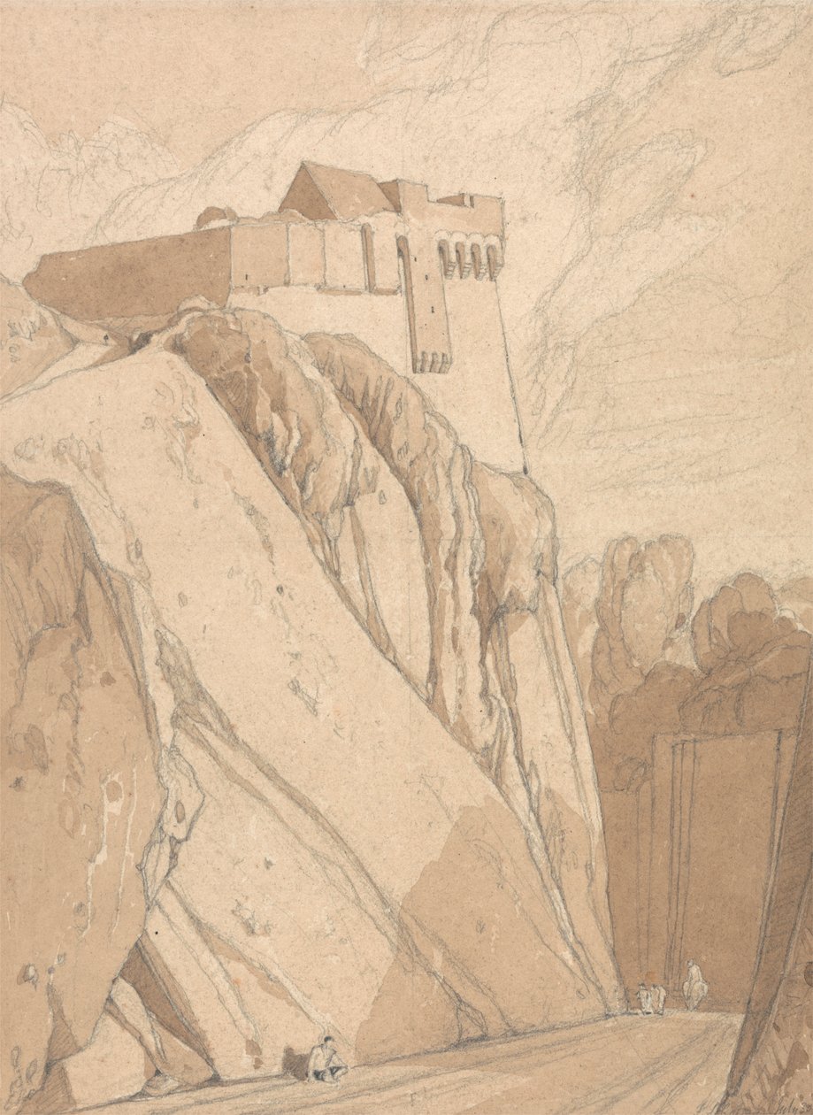Partie des anciennes fortifications à Saint-Lô, Normandie - John Sell Cotman