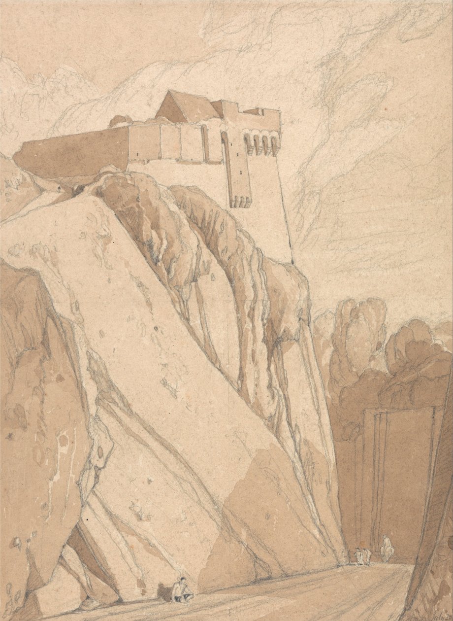 Partie des anciennes fortifications de Saint Lo, Normandie - John Sell Cotman