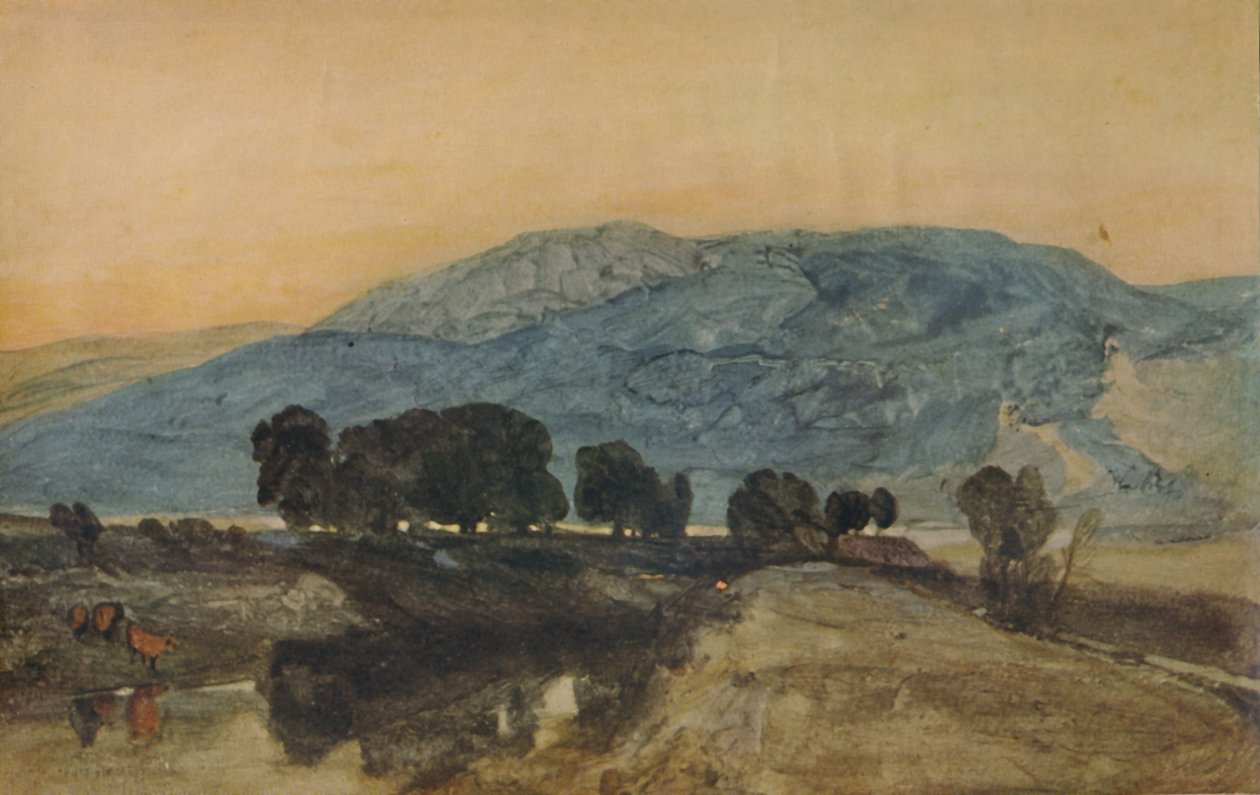 Paysage rocheux, coucher de soleil, 1923 - John Sell Cotman