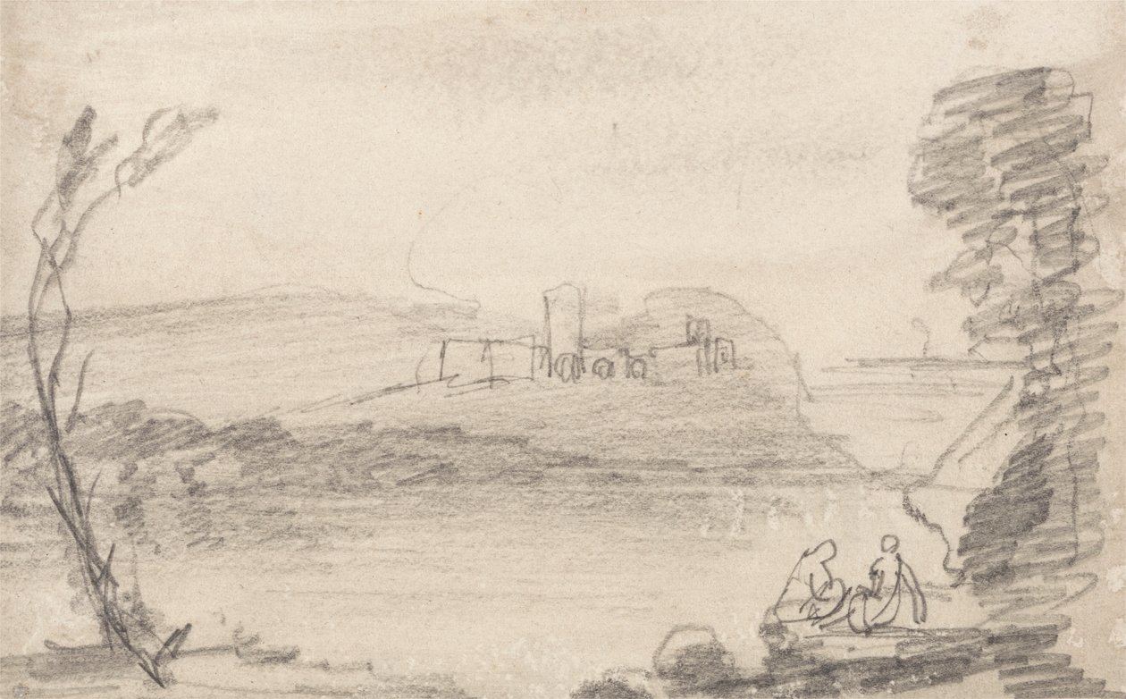 Ruine sur un lac, à la manière de Richard Wilson - John Sell Cotman