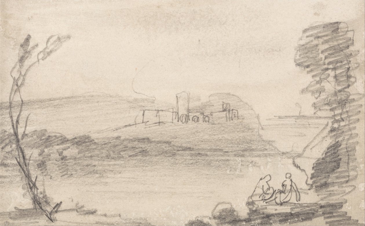 Ruine sur un lac, à la manière de Richard Wilson - John Sell Cotman