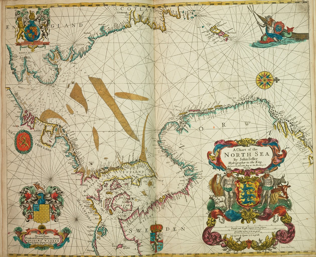 Carte de la mer du Nord - John Seller