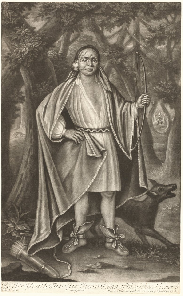 Ho Nee Yeath Taw No Row, Roi des Generethgarick - John Simon after John Verelst