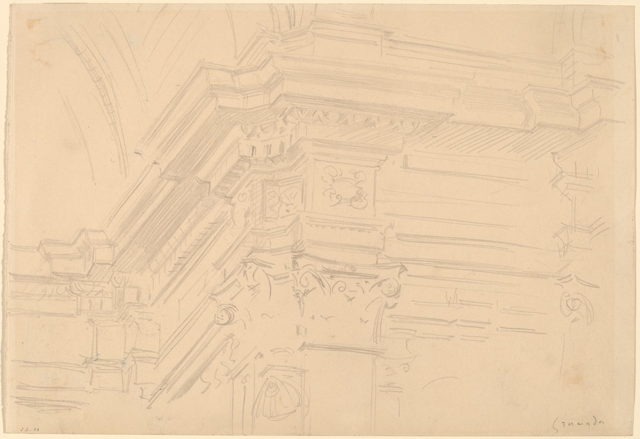 Entablement de la Capilla Real, Grenade - John Singer Sargent