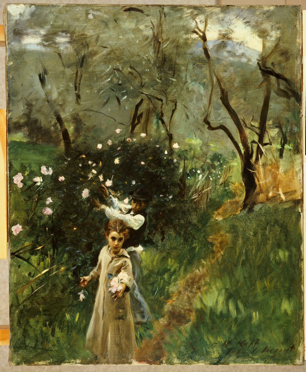 Cueillir des fleurs au crépuscule - John Singer Sargent