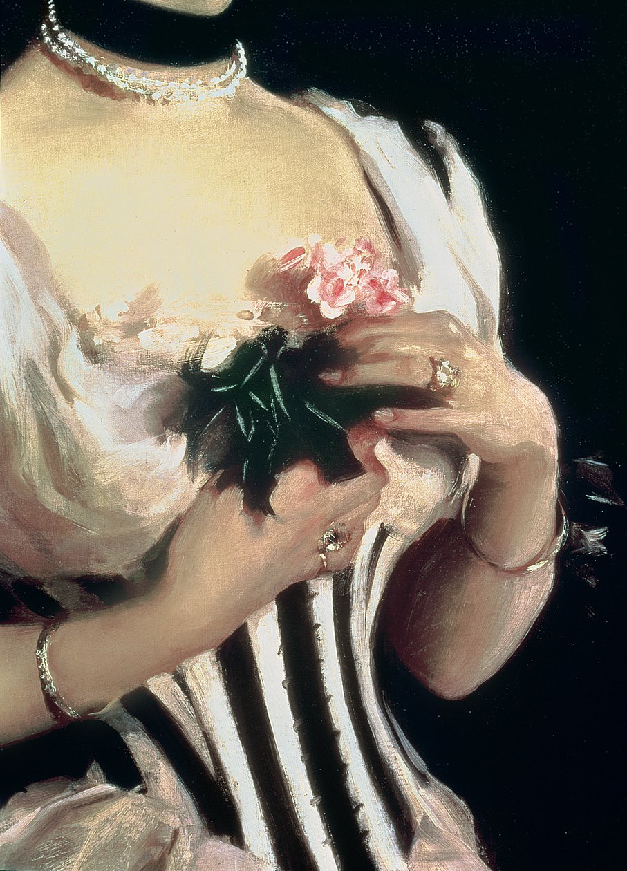 Mme Wilton Phipps, vers 1884 (détail) - John Singer Sargent