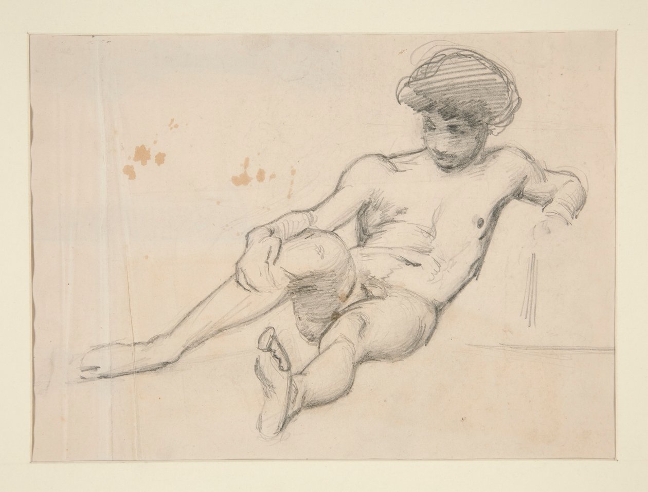 Figure nue allongée - John Singer Sargent