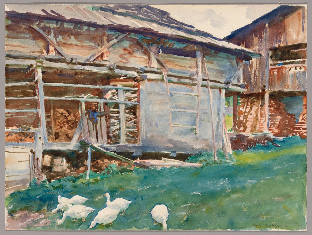 Remises en bois, Tyrol - John Singer Sargent