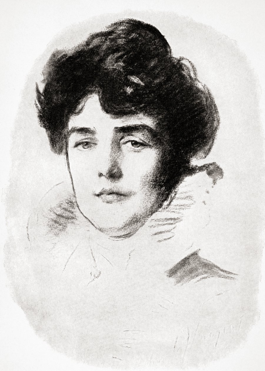 Jeanette Jennie Jerome, Lady Randolph Churchill et mère de Sir Winston Churchill - John Singer after Sargent