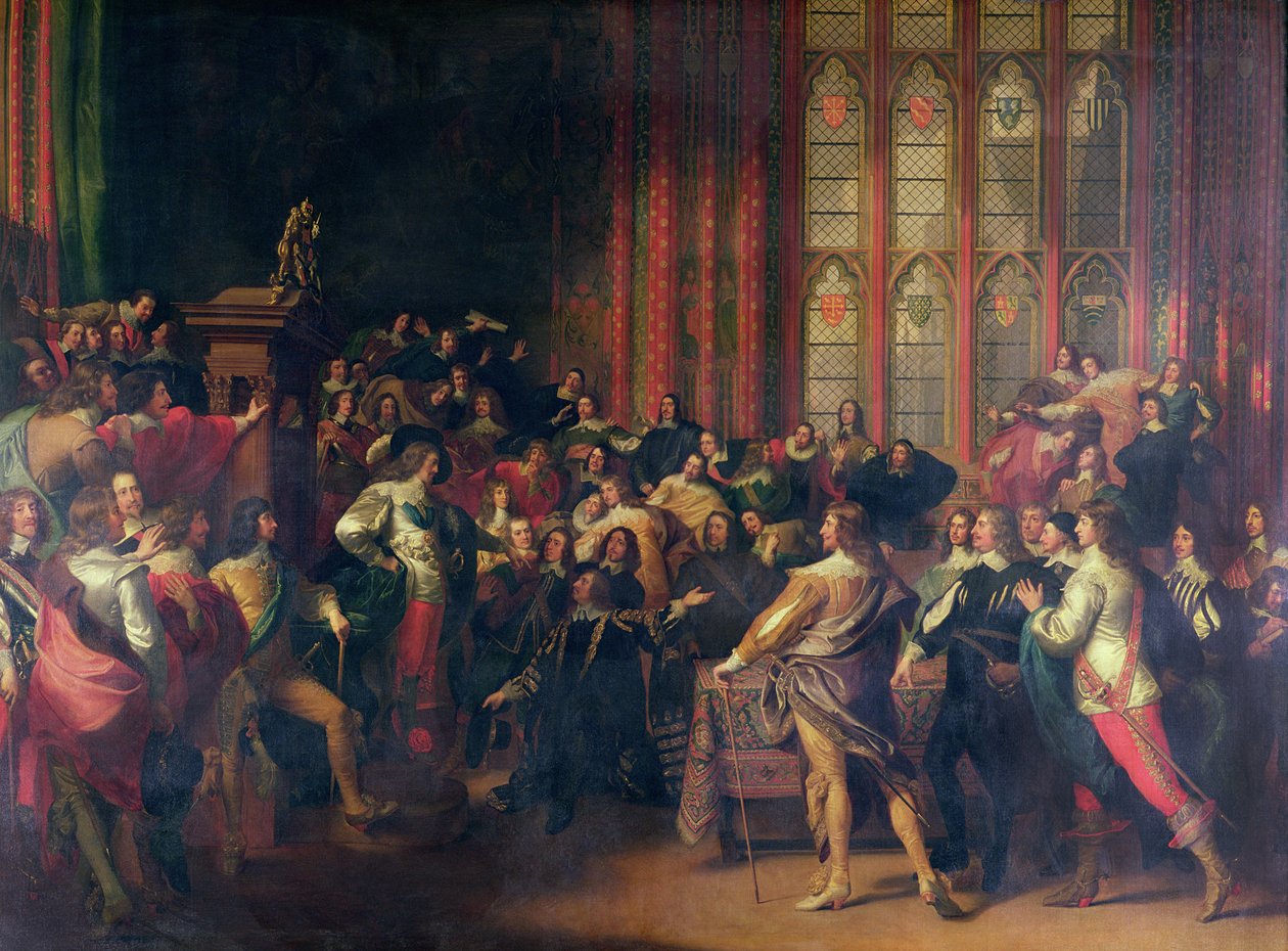 Charles Ier (1600-49) demandant les cinq membres à la Chambre des communes en 1642 - John Singleton Copley