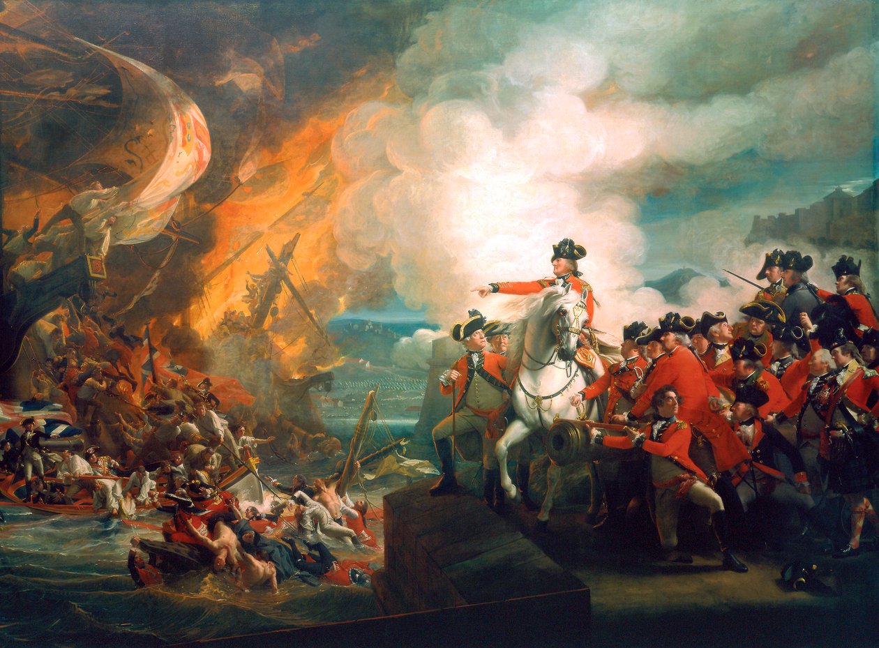 Défaite des batteries flottantes à Gibraltar, 1782 vers 1783 - John Singleton Copley