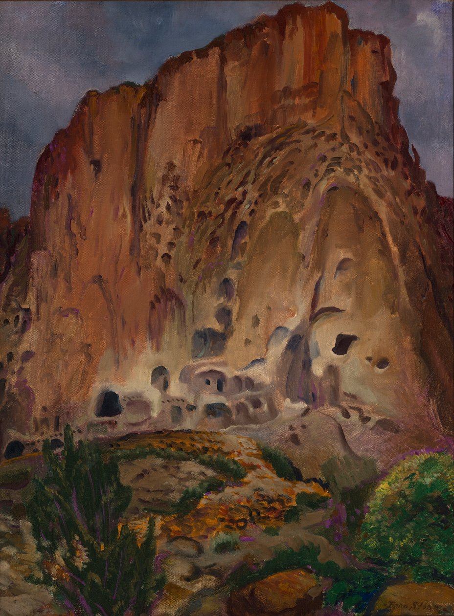 Habitations troglodytes, Pajarito - John French Sloan