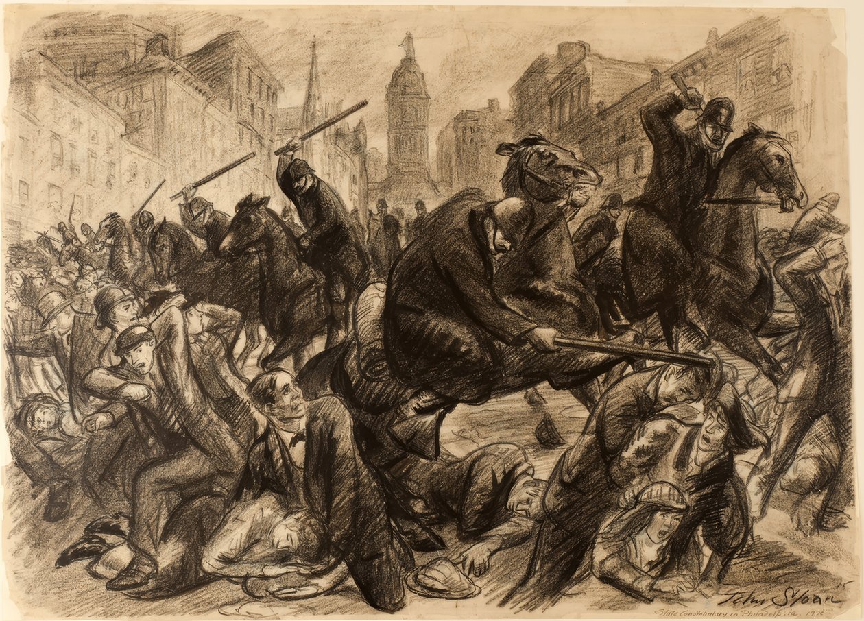 The Constabulary ; Policing the Rural Districts in Philadelphia, 1910 (en anglais) - John Sloan