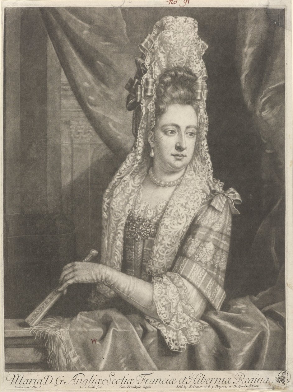 Portrait de Maria II Stuart - John Smith