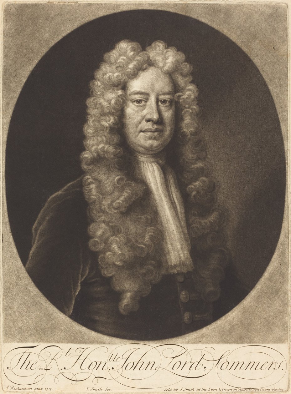 John Lord Sommers - John Smith after Jonathan Richardson, Sr.